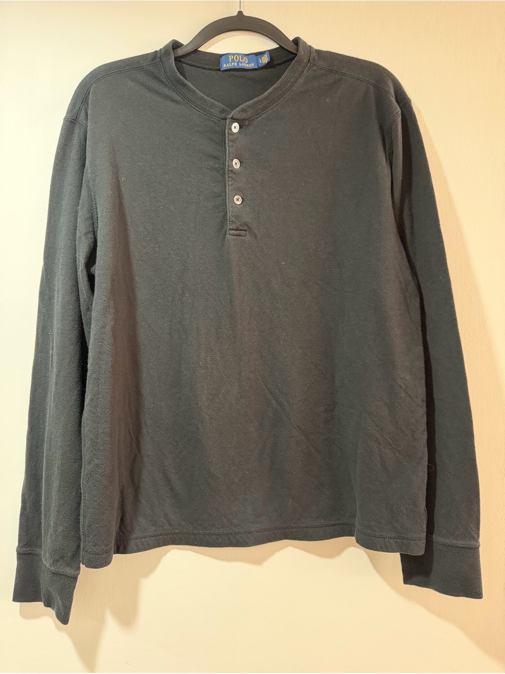 Polo by Ralph Lauren Black Long-Sleeve Henley